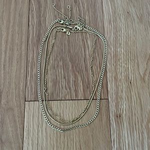 Madewell River chain necklace set of 3